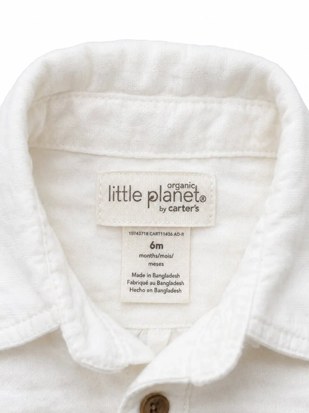 NWOT Little Planet Organic Cotton Linen Khaki 2 Piece Shirt Shorts Set 6M